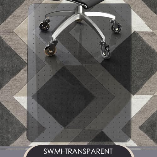 Kuyal Office Chair Mat for Carpet, Gray Heavy Duty Computer Chair Mat - Image 6