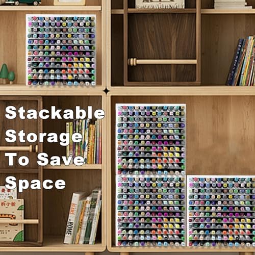MinBoo Bamboo Art Supply Storage Rack - Wooden Marker Organizer for 144 Markers, Pens, Colored Pencils, Paint Brushes (White) - Image 6