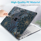 Mektron Case for 13.8" Microsoft Surface Laptop 8/7 (2026/2024) Surface Laptop 13.8 Inch Cover Fits Model 2036, Keyboard Cover +Screen Protector +Dust Plugs, Dahlia Flower C035 - Image 6