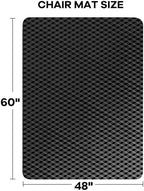 BesWin Office Chair Mat for Carpet, 48" x 60" Large Computer Desk Chair Mat for Low Carpeted Floors, Thick and Sturdy Carpet Protector for Rolling Chairs, Easy Glide Floor Mat for Home, Gaming (Black) - Image 7