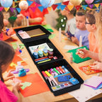 Qunclay 16 Pcs Black Plastic Turn in Trays, Letter Size Classroom Bins - Image 5