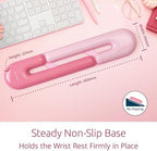 Kensington Duo Gel Loop Wrist Rest for Keyboard, Wrist Pad for Full Size Keyboard, Ergonomic Wrist Pad, Non-Skid Computer Pad with Wrist Support, Pink K62679WW, 17.7" x 3.7"x 0.9” - Image 6