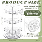 Rotating Business Card Holder Sticker Display Stand, 5.9 x 9.8 Inch - Image 2