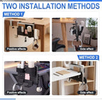 Desk Side Storage Organizer Set Fits Edge 0.2-2.2",Classic,Black - Image 5