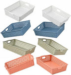 8 Pack Classroom Paper Basket, A4 Organizing Boho Trays for Teachers Students, Fun Turn-in Bins, Classroom Storage Plastic Organizer Holder for Office Desk Room Trays by FOCHIERF