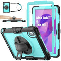 SEYMAC stock Tablet Case for Lenovo Idea Tab 11'' / M11 (TB336FU/TB330FU) 11 inch Drop-Proof Protection Cover with 360° Rotate Stand & Strap [Pen Holder] & Screen Protector 2025/2024, Sky Blue+Black by SEYMACstock
