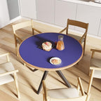 CENNBIE 42 Inches Round Table Pad- Cork & Leather Table Mat(Blue) - Image 5