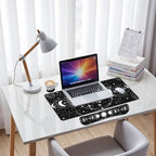 Moon Phase Desk Mat Set Celestial Astrology Black White Large Mouse Pad with Wrist Rest 4in1 Desk Mat for Desktop Ergonomic Computer Desk Arm Wrist Anti-Slip Computer Mouse Pad Home Office Gaming - Image 7