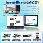 KEFEYA Laptop Screen Extender, 14" FHD 1080P IPS Laptop Monitor Extender Dual Screen, Portable Monitor for Laptops 13-17" with USB-C/HDMI Port, Plug n Play for Windows/Mac/Android/Switch/PS5 - Image 6