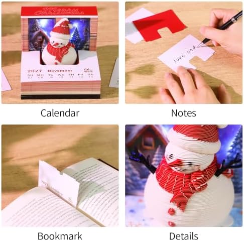 2027 3D Paper Carving Desk Calendar With LED Light - Image 6