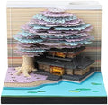 3D Memo Pad Tree Model Colorful 3D Sticky Notes Paper Notes,3D Art Notepad with Pen Holder LED(Purple Marriage Tree) by SIWEME