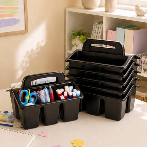 gisgfim 8 Pack Black Classroom Caddy Table Organizer with Handle - Image 4