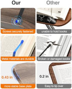 Tounee Adjustable Book Stand with 360° Swivel Base,Bright Silver - Image 7