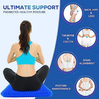 20" Gel Seat Cushion for Long Sitting(Jumbo&Thick) – Office Chair Cushion – Wheelchair Cushions for Pressure Sores – Non-Slip Desk Chair Car Seat Cushion Driving – Sciatica & Back Pain Relief - Image 6