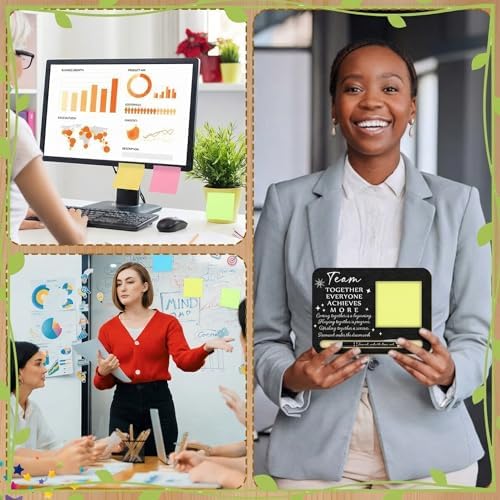Kosiz 10 Set Wooden Sticky Note Holder Kit, Team, Black - Image 5