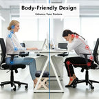 Under Desk Footrest Ergonomic Wooden Foot Stool Foot Rest with 3 Heights - Image 6