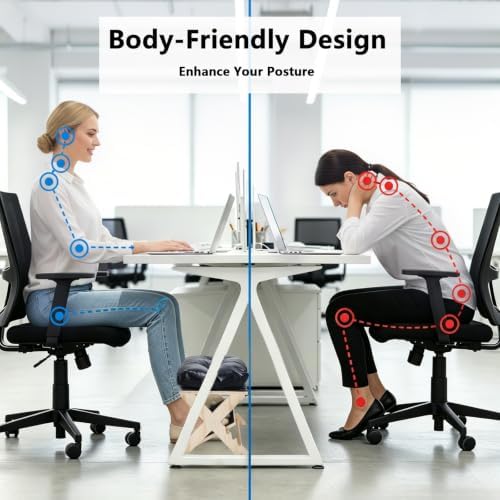 Under Desk Footrest Ergonomic Wooden Foot Stool Foot Rest with 3 Heights - Image 6