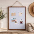 Leinuosen 17" x 23" Cork Bulletin Board, Blue Stripe, Wood Frame by Leinuosen