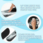 Black Hole Desk Mat Set Space Galaxy Art Large Mouse Pad with Wrist Rest 4in1 Desk Mat for Desktop Ergonomic Keyboard Wrist Support Anti-Slip Computer Ergonomic Mouse Pad Home Office Gaming - Image 3