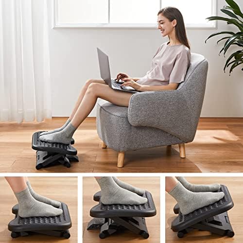 HUANUO Adjustable Foot Rest for Under Desk with Massage Surface and Tilt (Pack of 5) - Image 5