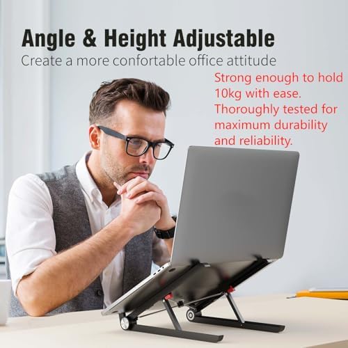Adjustable Laptop Stand for Desk, Portable Notebook Riser Fits 18 17 16 15 - Image 6