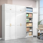 Polup 86" Tall Metal Kitchen Pantry Storage Cabinet with Doors and Shelves - Image 2
