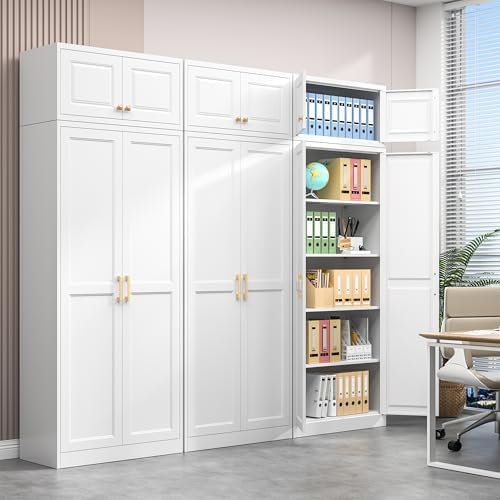 Polup 86" Tall Metal Kitchen Pantry Storage Cabinet with Doors and Shelves - Image 2