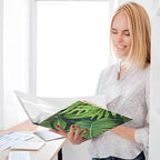 JIPONI 3 Ring Binder Palm Monstera Leaf 1 Inch Round Binders for Men Women Students, Cute File Organizer for Office Home School - Image 6