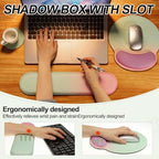 PATIKIL Ergonomic Wrist Rest Set, Memory Foam Mouse Pad and Keyboard Wrist Rest Support Hand Waterproof Cup Pad Non-Slip for Office Computer Gaming Home Desk Accessory, Purple - Image 4