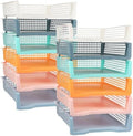 Weysat 12 Pcs Turn in Trays, Classroom Paper Tray, Pastel, Narrow by Weysat