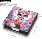 Diamond Art Painting Note Box, 4pcs Purple Animals PU Gem Art Storage Container with 640 Sheets, Relaxing DIY Craft Kit for Home Office Organization Birthday Anniversary - Image 5