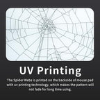 XVX Glass Mousepad for Gaming, White Spider Webs Hard Gaming Mouse Pad, Professional Large Mouse Mat 16.2" x 12.2", Special Glass Surface with Improved Precision and Speed - Image 3