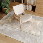 Koonmi Tempered Glass Chair Mat 30"x55" - Premium Office Chair Mat for Hardwood Floors & Low-Pile Carpet with 4 Non-Slip Pads - Thick Scratch-Resistant Surface - Image 3