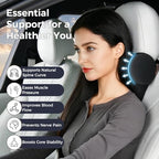 Coverado Car Headrest Pillow, Ergonomic Memory Foam Car Neck Pillow for Driving Seat with Adjustable Strap, Soft PU Leather Breathable Removable Cover Neck Support for Neck Pain Relief - Image 3
