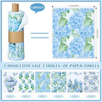 36 Pack Reusable Kitchen Cloths Cotton Towel, Hydrangea - Image 2