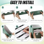 Thenshop 24 Pcs Magazine Files Cardboard Holders,Classic,Green Collection - Image 4