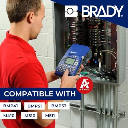 Brady Authentic (M5-116-427) Self-Laminating Vinyl Wrap Around Labels 2.5" H x 1.5" W Black on White, Clear, 80 Labels. for use with the BMP51 and M511 Label Printers - Image 7
