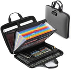 facka Fireproof Document Organizer Box with Lock, 13 Pocket Safe File Bag by Facka