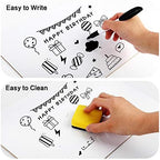 Dry Erase Lapboards, HERKKA 32 Pack Double Sided Dry Erase Lap Boards 9 x 12.5 Inch Small Dry Erase Boards for Students Classroom Teacher Supplies - Image 4