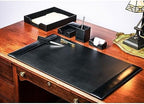 Dacasso 6 Piece Black Bonded Leather Luxury Desk Accessory Set - Desk Pad & Organization Essentials - Image 5