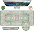 Mousepad Set，Keyboard Mat+Wrist Support Mouse Pad+Wrist Rest Pad+Coaster by Unknown