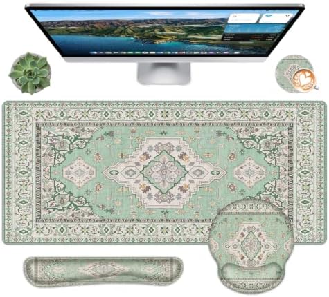 Mousepad Set，Keyboard Mat+Wrist Support Mouse Pad+Wrist Rest Pad+Coaster by Unknown