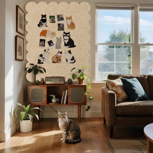 Scalloped Bulletin Board 48x36 inches, Decorative Felt Pin Board for Wall - Image 6