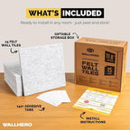 WALLHERO Cork Boards for Walls, Bulletin Boards 59"x36" | 15 Pack | Felt Bulletin Board, Large Cork Board for Office, Wall Protector for Dart Board, Corks Boards, Felt Board Tiles (Gray Marble) - Image 3