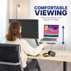 VIVO Universal Adjustable Monitor and Laptop Desk Mount, 17 to 32 inch Monitors, 10 to 15.6 inch Laptops, Dual Mechanical Arm VESA Notebook Stand with C-clamp and Grommet Options, Black, STAND-V002O-L - Image 5