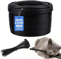Oleitodh 250 ft 1/4 in OD Split Wire Loom Tubing, with 20 Cable Ties by Oleitodh