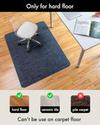 BARoyal Office Chair Mat for Hardwood Floor Under Desk Computer Rolling Chair Mat for Wood/Tile Floor Heavy Duty PVC Plastic Hard Floor Protector 36" x 48"(Oasis Blue) - Image 3