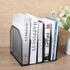 Vertical File Organizer for Desk, 2 Pcs Metal Mesh Holder with 5 Compartments, Desktop Document Storage Stand & File Folder Rack, Office Desk Organizer - 9.3"x8.5"x7.9" - Image 7