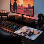 darkFlash Glass Mouse Pad 13.8×11.8 Inch, Ultra-Smooth Tempered Surface, Precision Tracking, Anti-Slip Rubber Base, Durable Etched Finish, Unique IP Ideal for Gaming & Work(DMP350) - Image 6
