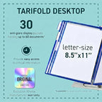 Tarifold Desktop Reference Display System, 30 Pockets, Expandable, Blue - Image 2